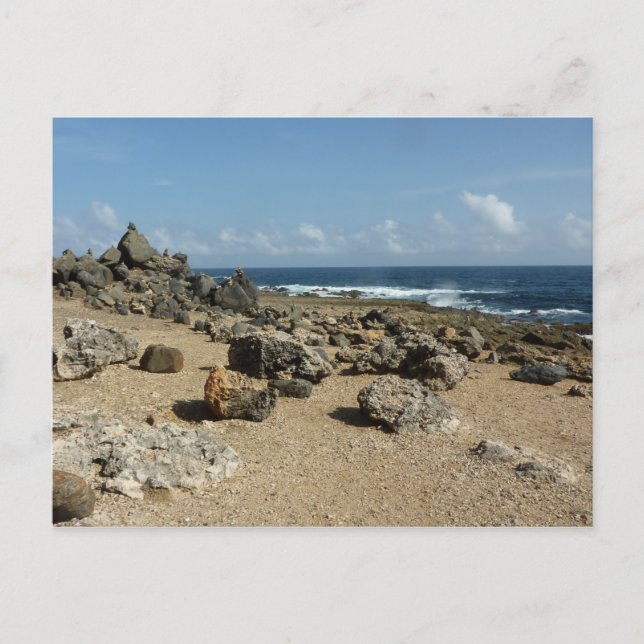 Rock Monuments on Aruban Coast Postcard (Front)
