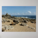 Rock Monuments on Aruban Coast Poster