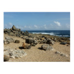 Rock Monuments on Aruban Coast Poster