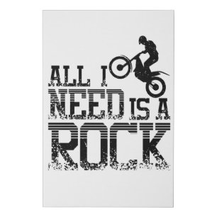 Rock Moto Trial Bike Faux Canvas Print
