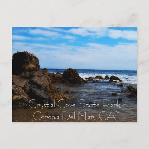 Rock Mounds in the calm Crystal Cove State Par Postcard