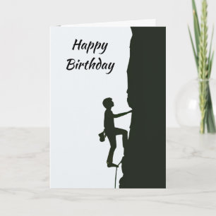Rock, Mountain Climbing Climber Birthday  Card
