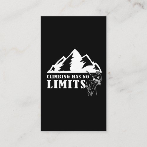 Rock Mountain Climbing no Limit Carabiner Hiking Business Card
