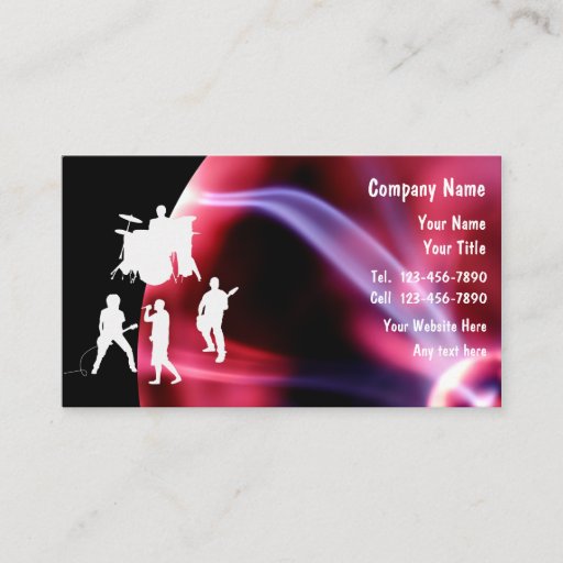 Customizable Rock Music Business Cards