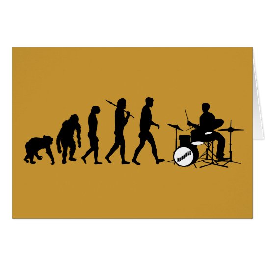 Rock Music Drummer and Jazz Dubstep Drums Card