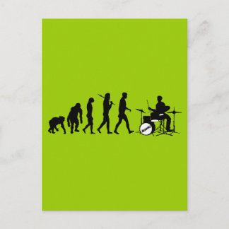 Rock Music Drummer and Jazz Dubstep Drums Postcard