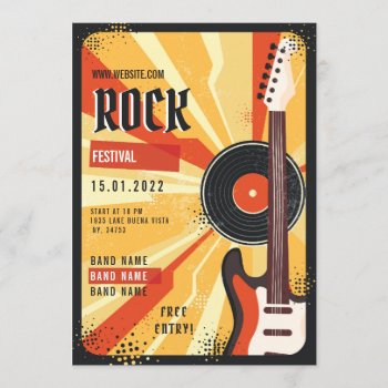 Rock Music Festival Flyer Announcement by Pick_Up_Me at Zazzle