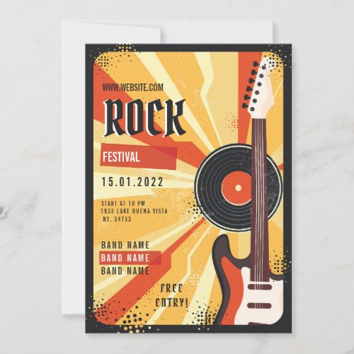 Rock music festival flyer Announcement