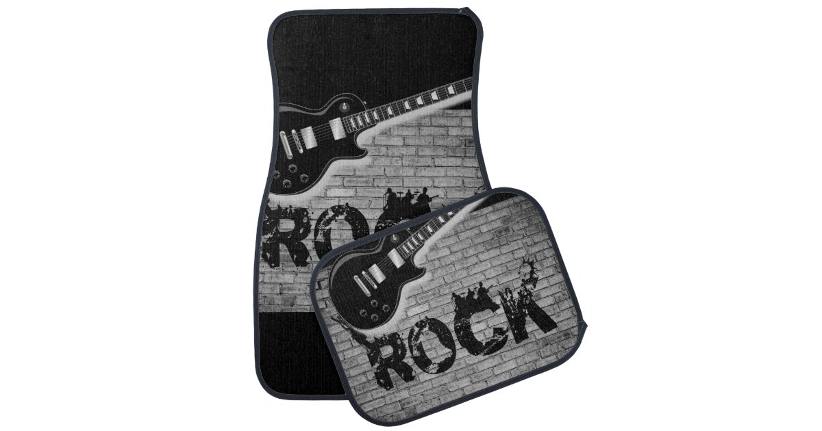 Rock music floor car mats Zazzle