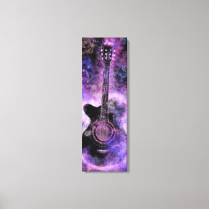 Rock Music Guitar Canvas Print Purple - Painting