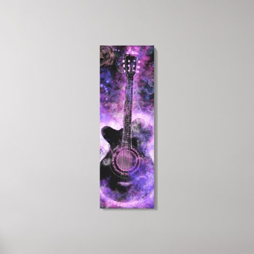 Rock Music Guitar Canvas Print Purple _ Painting