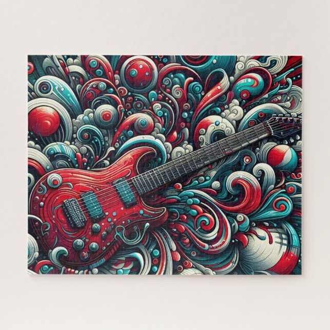 Rock Music Guitar Jigsaw Puzzle (Horizontal)