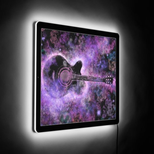 Rock Music Guitar LED Sign