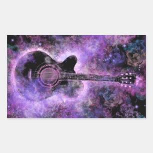 Rock Music Guitar Sticker