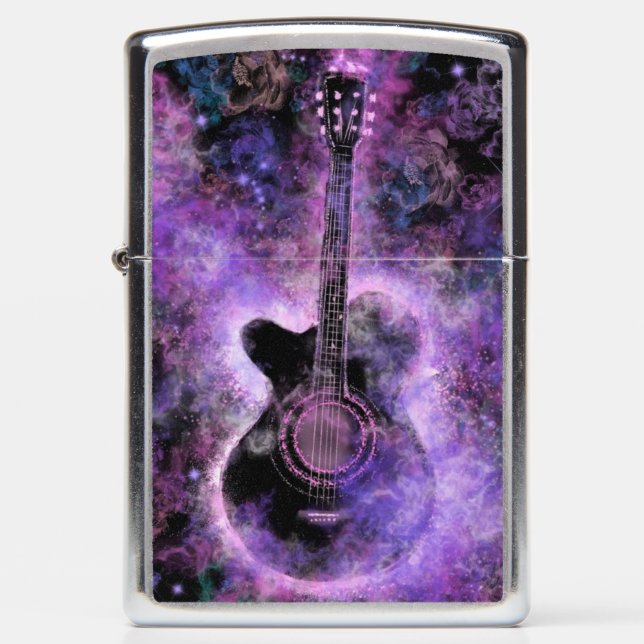 Rock Music Guitar Zippo Lighter (Front)