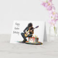 Rock Music Guitarist - Cool Happy Rockin Birthday Card | Zazzle