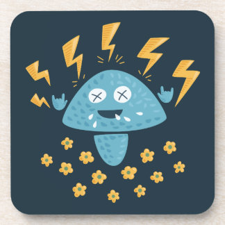 Rock Music Heavy Metal Mushroom Drink Coaster