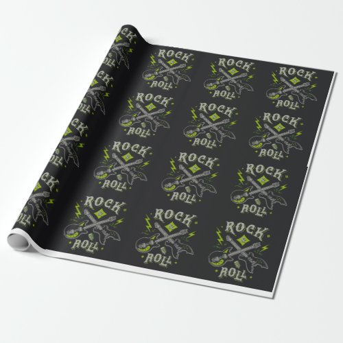 Rock Music Pattern  Wrapping Paper