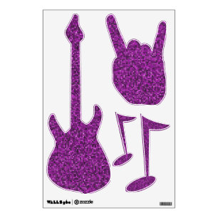Rock Music Purple Wall Decal