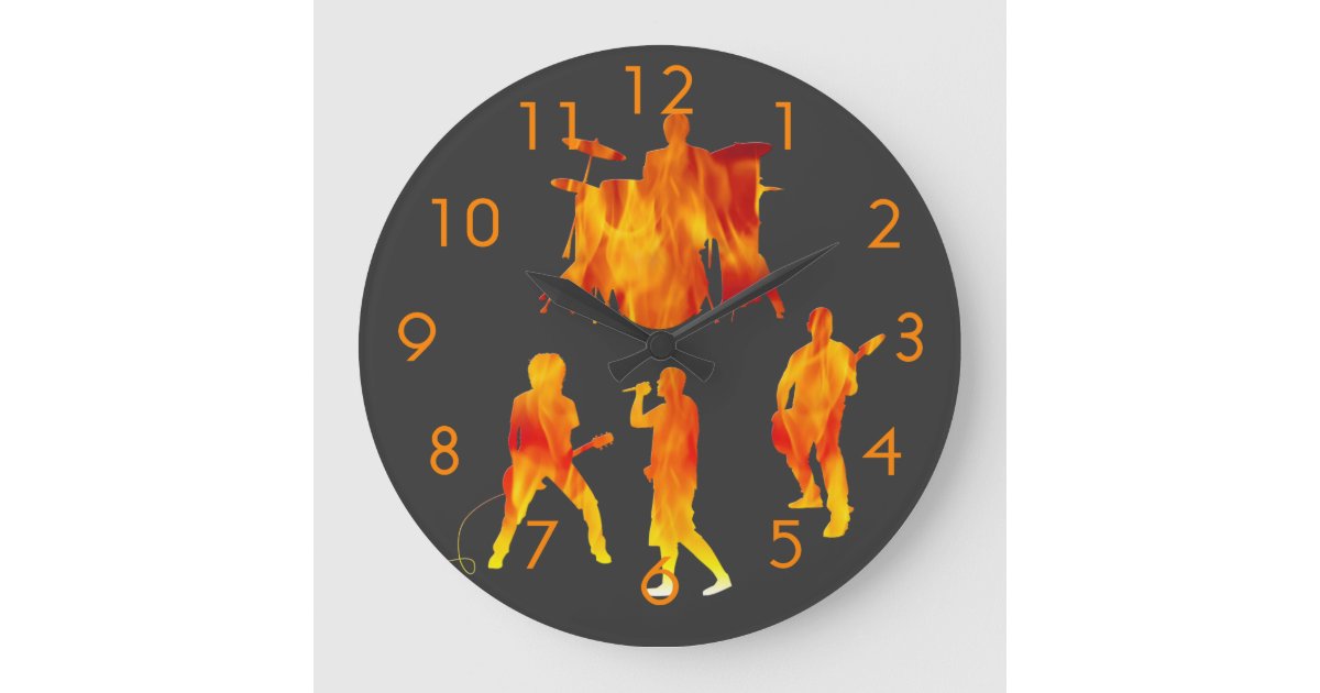 Rock Music Wall Clocks Zazzle