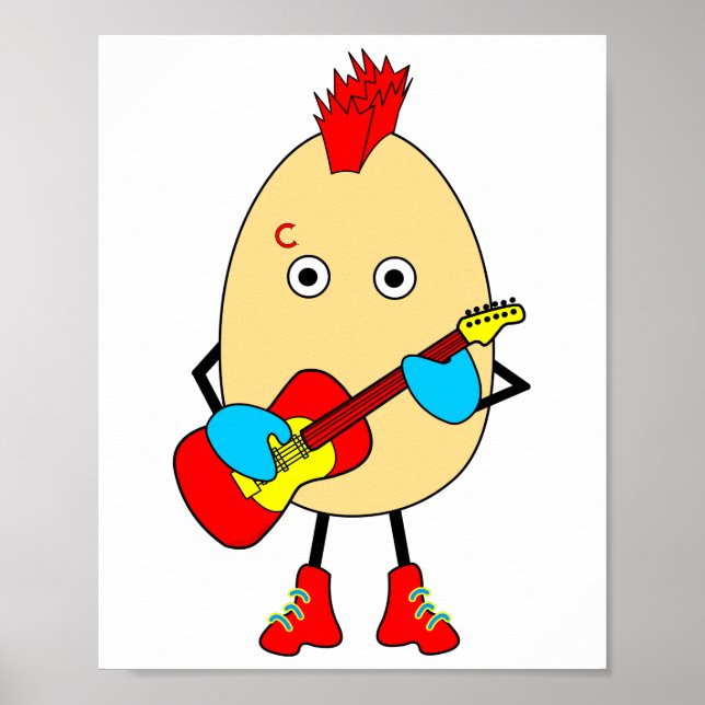 Rock Musician Egghead Poster (Front)