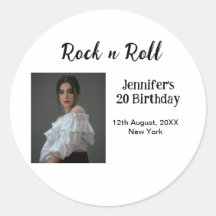 Rock n roll 20th birthday girl photo elegant moder