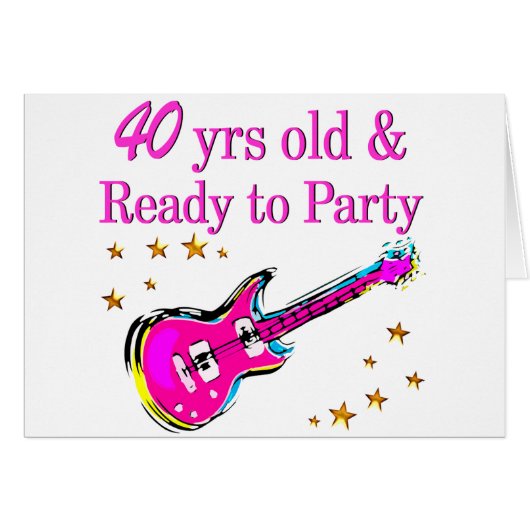 ROCK N ROLL 40TH CARDS (Front Horizontal)