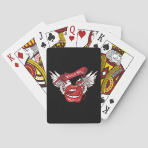 Rock n Roll Angel Lips Poker Cards