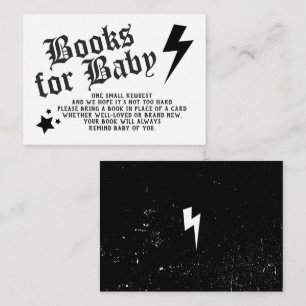 Rock N Roll Baby Shower Book Request Enclosure Card