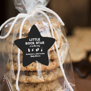 Rock N Roll Baby Shower Edgy Little Rock Star Star Sticker