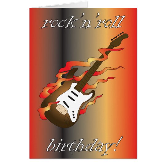 rock 'n' roll birthday greeting card | Zazzle.com