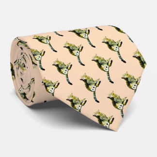 Rock’n' roll cat neck tie