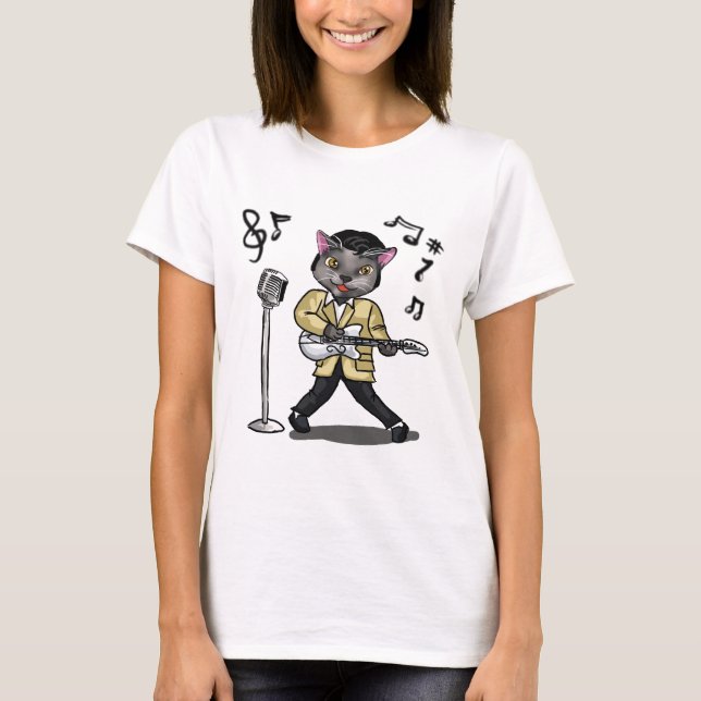 Rock 'n' Roll Cat T-Shirt (Front)