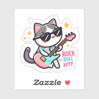 Rock 'n roll cats sticker