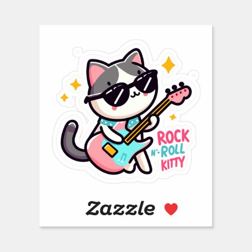 Rock n roll cats sticker
