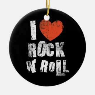 Rock N' Roll Ceramic Ornament