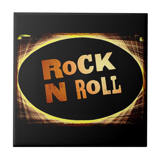 Rock N Roll Ceramic Tile (Front)