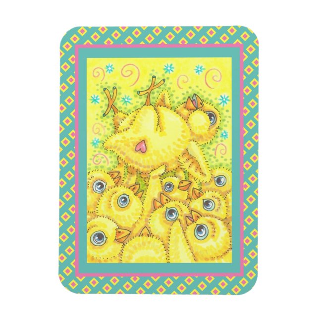 ROCK N ROLL CHICK, EASTER SPRING MOSH PIT MAGNET (Vertical)