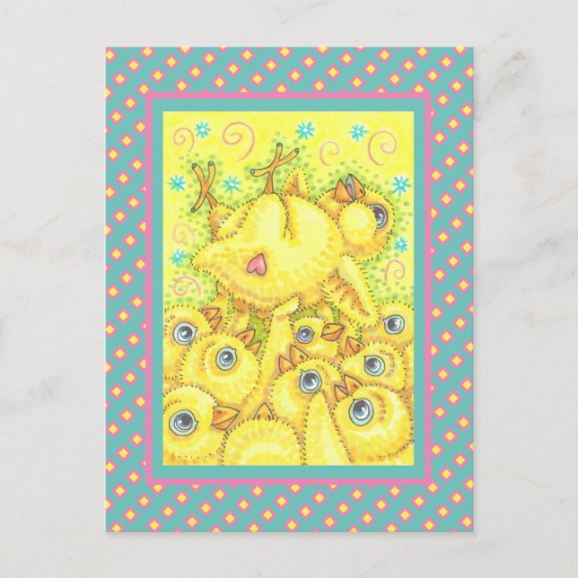 ROCK N ROLL CHICK, EASTER SPRING MOSH PIT POSTCARD (Front)