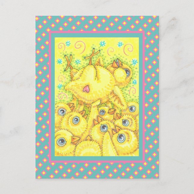 ROCK N ROLL CHICK, EASTER SPRING MOSH PIT POSTCARD (Front)
