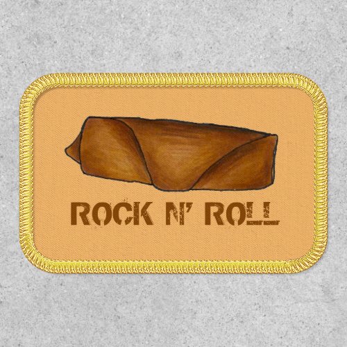 Rock N Roll Chinese Food Eggroll Spring Rolls Patch