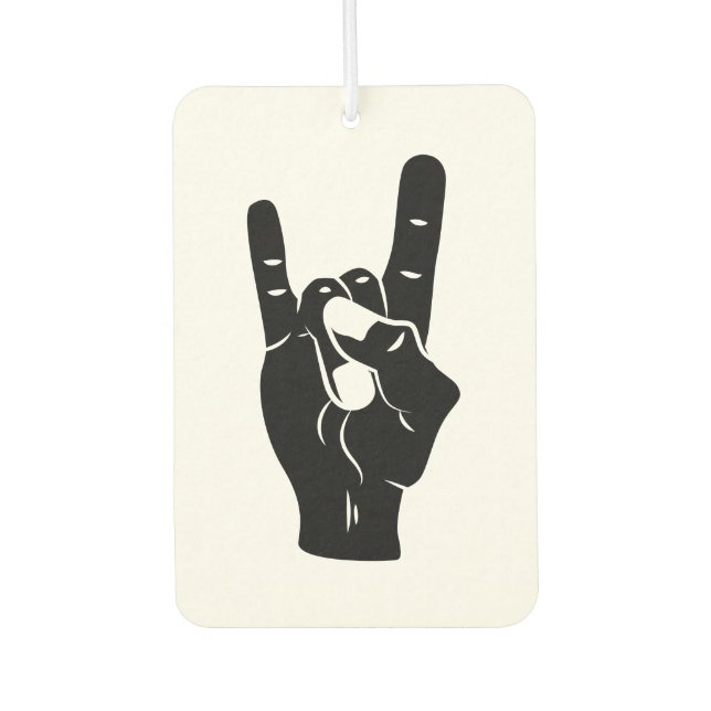 Rock n Roll Devil Horns Air Freshener (Front)