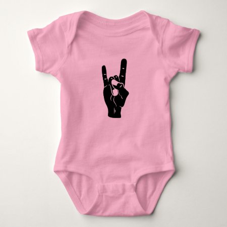 Rock N Roll Devil Horns Baby Bodysuit