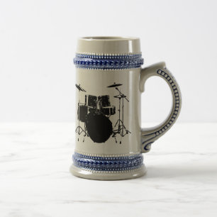 ROCK N ROLL DRUMS BEER STEIN