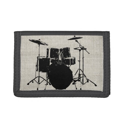 Rock n Roll Drums Tri_fold Wallet
