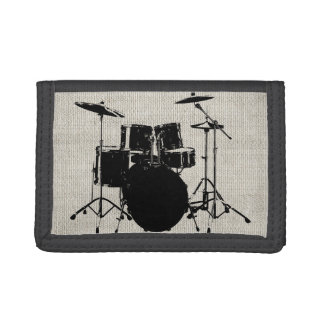 Rock n Roll Drums Trifold Wallet