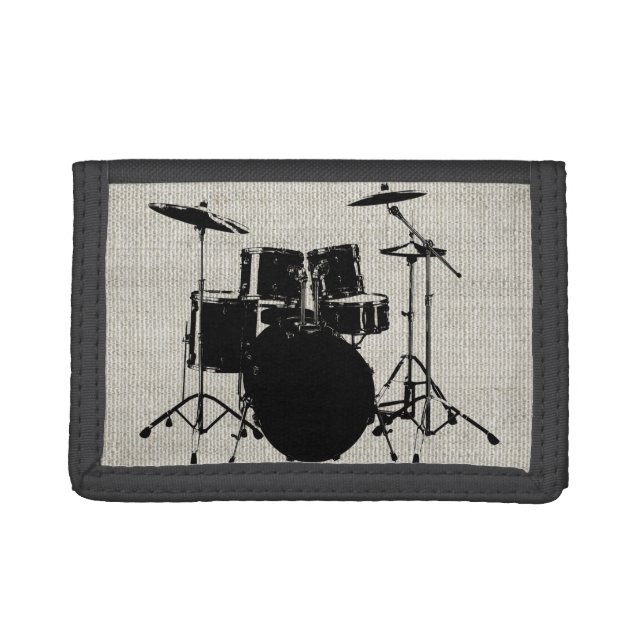 Rock n Roll Drums Trifold Wallet (Front)