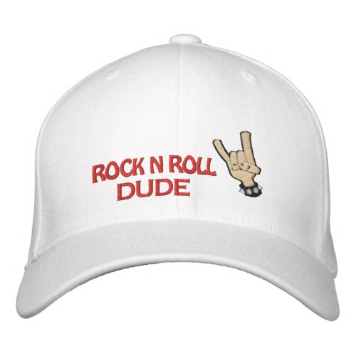 ROCK N ROLL DUDE Embroidered Hat
