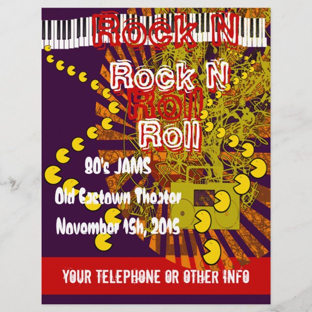 Rock N Roll Flyer 80s Jam (Front)