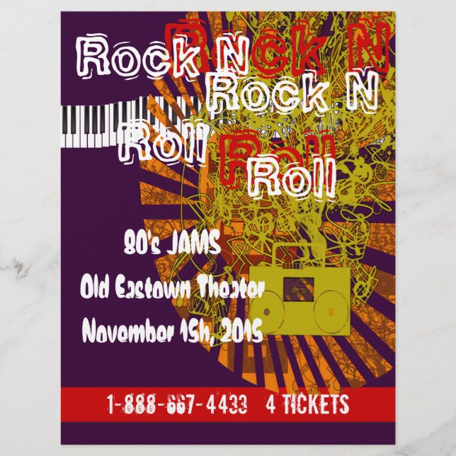 Rock N Roll Flyer 80s Jam (Front)